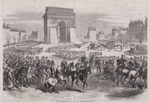फ्रेंको-प्रशिया युद्ध की समाप्ति के बाद पेरिस में प्रवेश करने वाली जर्मन सेना द्वारा ऑगस्टस जे। बेक