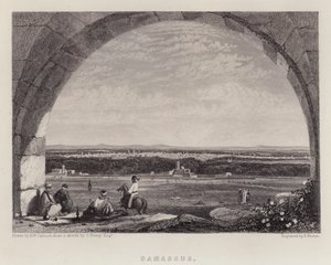 दमिश्क (रंग लिथो) द्वारा ऑगस्टस वॉल (बाद में) कॉलकॉट