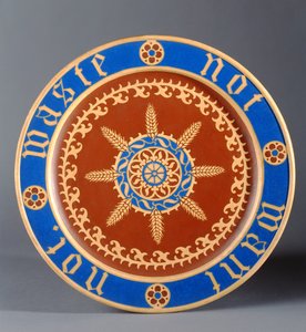 ब्रेड प्लेट, मटन एंड कंपनी द्वारा निर्मित, c.1849 (सिरेमिक) द्वारा ऑगस्टस वेल्बी नॉर्थमोर पुगिन