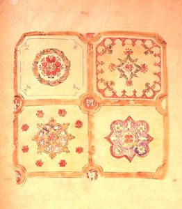 वेस्टमिंस्टर के महल के लिए छत का डिजाइन (कागज पर कलम और स्याही और पानी के रंग का) द्वारा ऑगस्टस वेल्बी नॉर्थमोर पुगिन