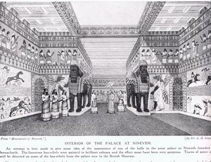 नीनवे के महल का आंतरिक भाग, &39;हचिन्सन हिस्ट्री ऑफ द नेशंस&39; का चित्रण