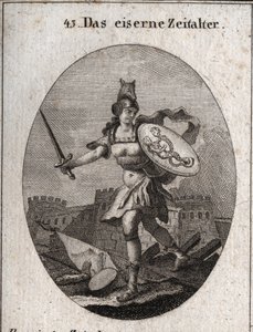 लौह युग का रूपक जो हिंसा, अधर्म और राजद्रोह की विशेषता है। क्रूर रूप में, वह एक भेड़िये के सिर में एक हेलमेट से लैस है, एक तलवार और एक ढाल रखती है जहां धोखाधड़ी और उपाध्यक्ष का प्रतिनिधित्व किया जाता है (मानव चेहरे के साथ मोहिनी और सांप)। इ द्वारा ऑस्ट्रियाई स्कूल