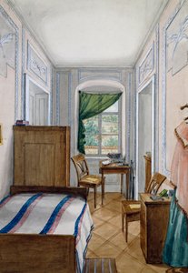 Biedermeier शैली छोटा कमरा, पानी के रंग का, ऑस्ट्रिया द्वारा ऑस्ट्रियाई स्कूल