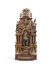 सेंट पीटर के अभय, साल्ज़बर्ग के उच्च वेदी का मॉडल, c.1777 द्वारा ऑस्ट्रियाई स्कूल