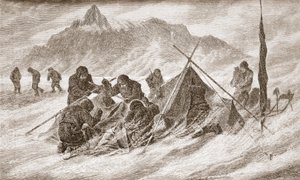 आंसू एक बर्फ़ीला तूफ़ान, 1876 के दौरान बढ़े हुए हैं द्वारा ऑस्ट्रियाई स्कूल