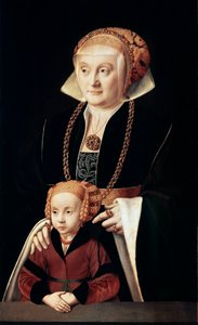 बेटी के साथ एक महिला का चित्र, c1530s-c1540s।