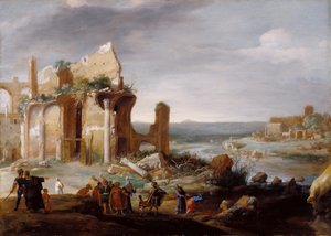 मूसा और हारून मिस्र की नदियों को रक्त में बदलते हुए, 1631