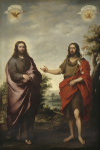 सेंट जॉन बैपटिस्ट क्राइस्ट की ओर इशारा करते हुए, सी। 1655. द्वारा बार्टोलोमे एस्टेबन मुरिलो