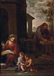 इन्फैंट सेंट जॉन द बैप्टिस्ट के साथ पवित्र परिवार, 1660-70 द्वारा बार्टोलोमे एस्टेबन मुरिलो
