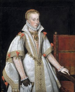 1549-1580 ऑस्ट्रिया की अन्ना का पोर्ट्रेट, स्पेन की महारानी, 1616 द्वारा बार्टोलोमे गोंजालेज वाई सेरानोस
