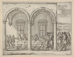 L'Idea di un Pricipe ..., 1659 से अपने युद्ध अभियान के दौरान फ्रांसेस्को I d'Este खुद को बनाए रखता है द्वारा जीन सौवे