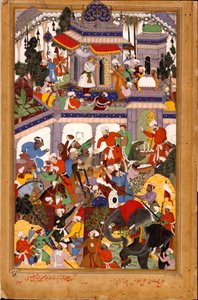 Akbar visits the shrine of Khwajah Muin ad-Din Chishti at Ajmer, ca 1590