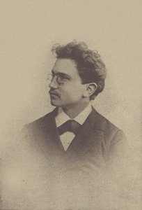संगीतकार हंस ह्यूबर का पोर्ट्रेट 1852-1921, 1898। द्वारा बेसल। फोटो स्टूडियो ताशेर और सिग्नेर