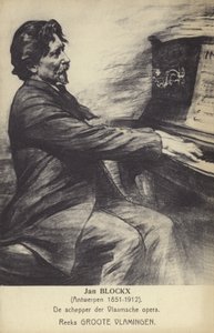 जन ब्लॉकक्स, बेल्जियम के संगीतकार, पियानोवादक और शिक्षक (1851-1912) द्वारा बेल्जियम स्कूल