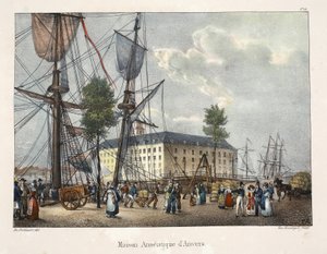Miason Anseatique dAnvers, c.1895 (फोटोक्रोम) द्वारा बेल्जियम स्कूल