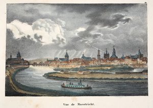मास्ट्रिच का दृश्य, c.1895 (फोटोक्रोम) द्वारा बेल्जियम स्कूल