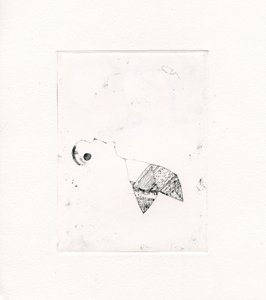 विचार 2, 2017, (कैनवास पर drypoint)