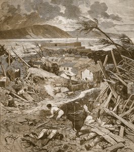 30 अगस्त 1891 को &39;द लिटिल पेरिस&39; से एक चक्रवात का रास्ता फोर्ट-डी-फ्रांस, मार्टीनिक तक