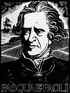 Pasquale Paoli, कोर्सीकन राजनेता, सामान्य और देशभक्त (लकड़ी काटने वाला) का पोर्ट्रेट द्वारा बेनेटेटो सर्वोलिनी