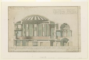 यूएस कैपिटल साउथ विंग की धारा, 1803 (कागज पर धोने के साथ कलम और स्याही)