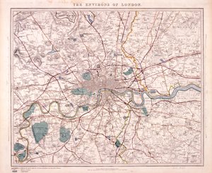 लंदन का नक्शा, c1860 द्वारा बेंजामिन रीस डेविस