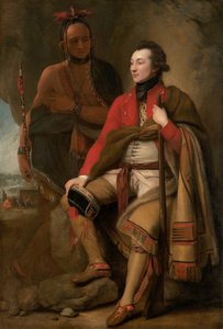कर्नल गाइ जॉनसन और करोंघ्योन्टी कप्तान डेविड हिल, 1776। द्वारा बेंजामिन पश्चिम