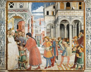 बेनोज़ो गोज़ोली (1420-1497), फ़्रेस्को, चर्च ऑफ़ सेंट ऑगस्टाइन, सैन गिमिग्नानो (यूनेस्को विश्व विरासत सूची) द्वारा बेनोज़ो डी लेस डि सैंड्रो गूज़ोली