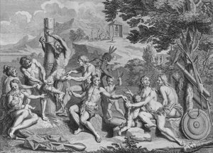 एंटीस, 1723 द्वारा बंदी बलि। द्वारा बर्नार्ड पिकार्ट