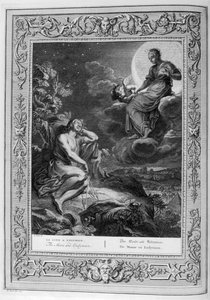 Endymion और चंद्रमा (उत्कीर्णन) द्वारा बर्नार्ड पिकार्ट
