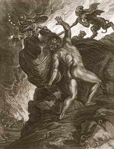 Sisyphus एक पहाड़, 1731 में अपने पत्थर को धक्का