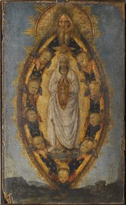 L'Immaculee Conception - The Emaculate Conception, Pinturicchio, Bernardino, School of . लकड़ी पर तेल। आयाम: 33,5x21 सेमी। राष्ट्रीय संग्रहालय स्टॉकहोम द्वारा बर्नार्डिनो डी बेट्टो (स्कूल ऑफ) पिंटुरिचियो