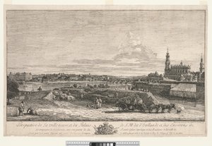 ड्रेसडेन का दृश्य, 1748। द्वारा बर्नार्डो बेलोट्टो (कैनेलेटो)