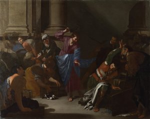 मसीह मंदिर से व्यापारियों को चला रहा है, सी। 1645 द्वारा बर्नार्डो कैवलिनो
