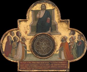 संतों के साथ सिंहासनारूढ़ मसीह, सीए। 1325. द्वारा बर्नार्डो दद्दी