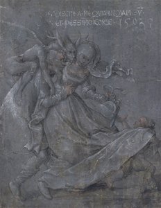 डेविल और कामदेव के साथ प्रेमियों की जोड़ी, 1503
