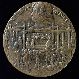 1478 की पाज़ी साजिश, गद्य (कांस्य) (रेट्रो देखें 119165 के लिए) की याद में गिआलियानो डी&39;मेड्डी (1453-1478) के सिर के साथ पदक
