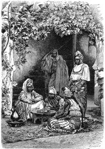 अल्मेलिया का एक अरब परिवार, C1890।