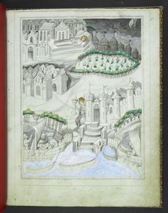 ऐड 24189, f.5r, साइप्रस का द्वीप, #39;सर जॉन मैंडविले की यात्रा की चित्र पुस्तिका#39; से, c.1410 (वेल्लम) द्वारा बोहेमियन स्कूल