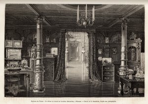मिरामार के महल में ऑस्ट्रिया मैक्सिमिलियन (1832-1867) के आर्कड्यूक की कार्य कैबिनेट, जिसे उन्होंने 1857 से ट्राएस्टे के आसपास के क्षेत्र में बनाया था, जब उन्हें लोम्बार्डी और वेनेटो के राज्य का उप राजा घोषित किया गया था। बी बोनाफौक्स चित्रण द्वारा बोनफौक्स बोनाफौक्स