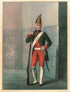 1762 में इज़मेलोवस्की रेजिमेंट के ग्रेनेडियर, 1830 के अंत में द्वारा बोरिस आर्टेमयेविच चोरिकोव
