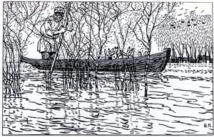 1910 में एन। नेकरासोव द्वारा कविता दादाजी माजरे एंड द हरस के लिए चित्रण द्वारा बोरिस मिखाइलोविच कुस्तोडीव