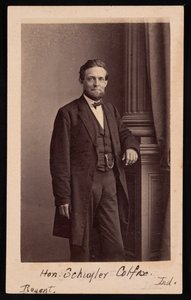 1885 से पहले शूयलर कोलफैक्स 1823-1885 का पोर्ट्रेट।