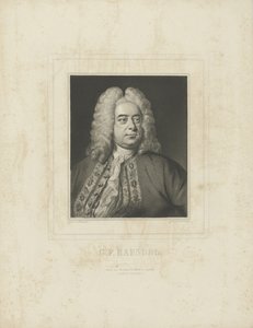 संगीतकार जॉर्ज फ्रेडरिक हेंडेल 1685-1759 का चित्रांकन, सी। 1840।