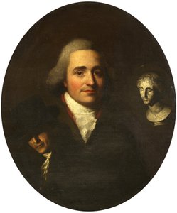 मूर्तिकार का पोर्ट्रेट, c.1765 (कैनवास पर तेल) द्वारा ब्रिटिश स्कूल
