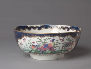 पंच बाउल, वॉर्सेस्टर पोर्सिलेन फैक्ट्री, c.1770