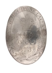 शोल्डर बेल्ट प्लेट, 73वां (हाईलैंड) रेजिमेंट ऑफ फुट, c.1788 (शोल्डर बेल्ट प्लेट) द्वारा ब्रिटिश स्कूल