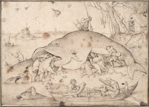 बड़ी मछली छोटी मछली, 1556 खाएं द्वारा Bruegel