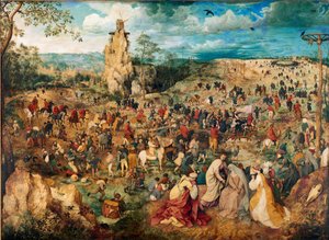 क्राइस्ट कैरिंग द क्रॉस, 1564 द्वारा Bruegel