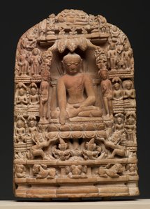 शाक्यमुनि बुद्ध (पाइरोफ़लाइट) के जीवन से जुड़े चित्रण द्वारा बर्मी स्कूल