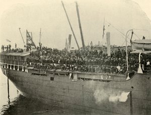 मटेवान डॉकिंग, 9 जून की दोपहर, स्पेनिश-अमेरिकी युद्ध, 1898, 1899। द्वारा बूर मैकिन्टोश